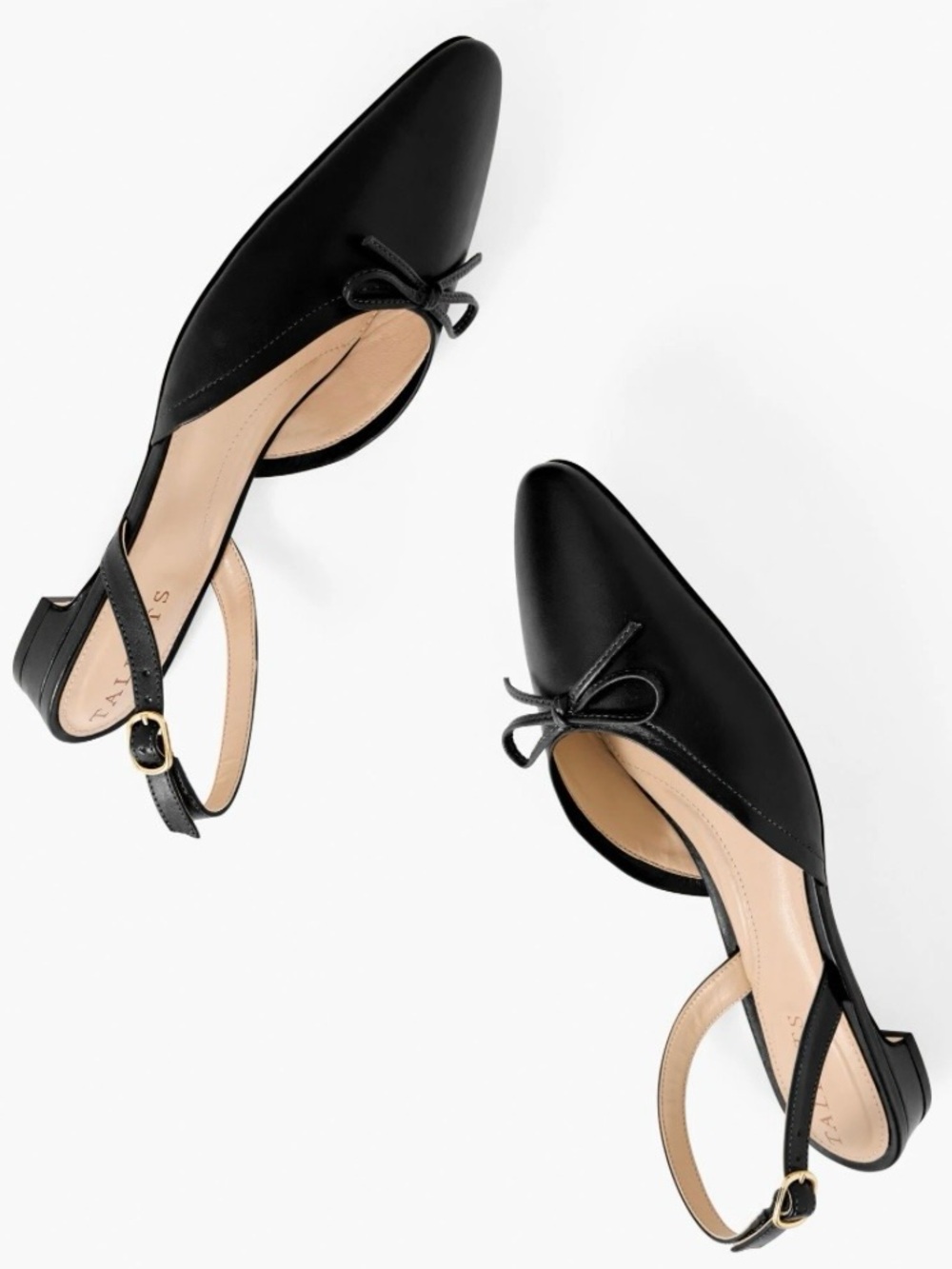 NIB Talbots “Shelby” Leather Slingback Low Heel Ballet Flat Shoes
